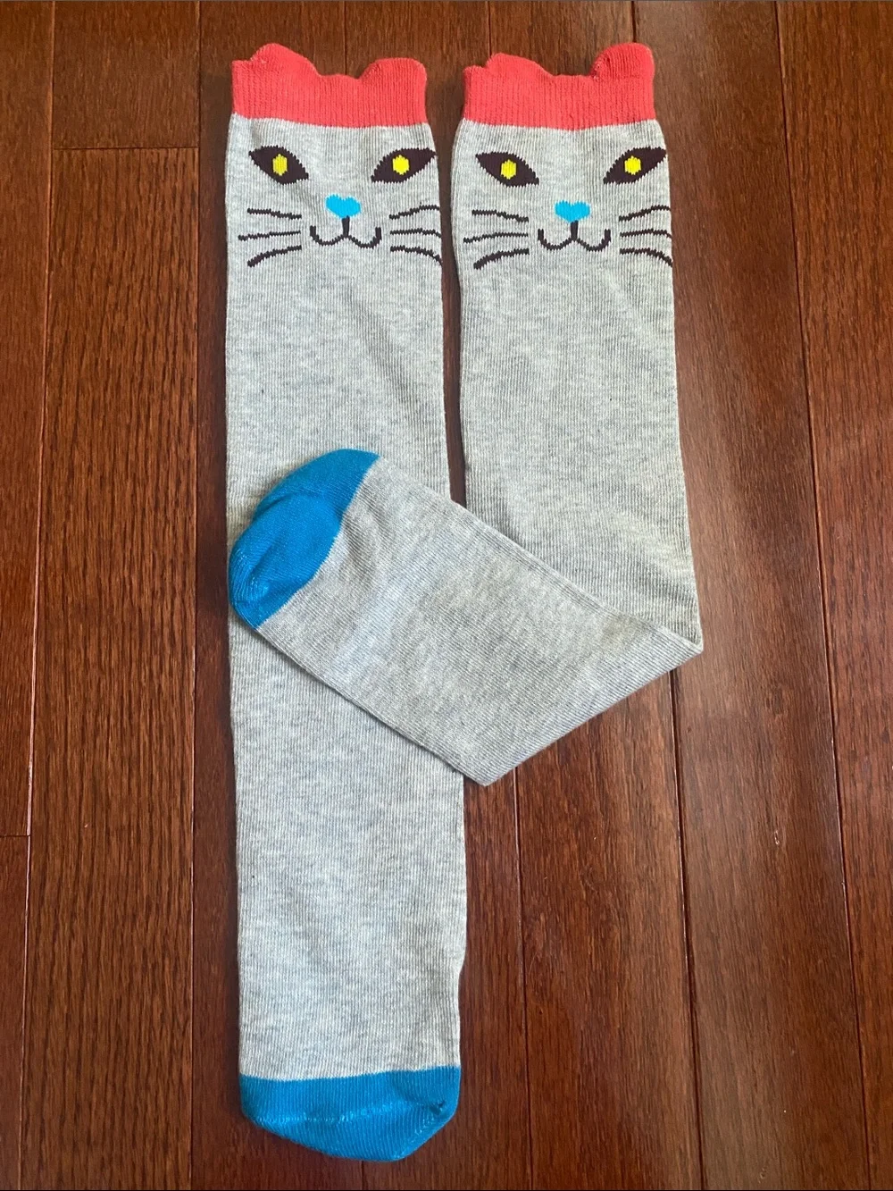 Cute Cat Face Knee High Socks